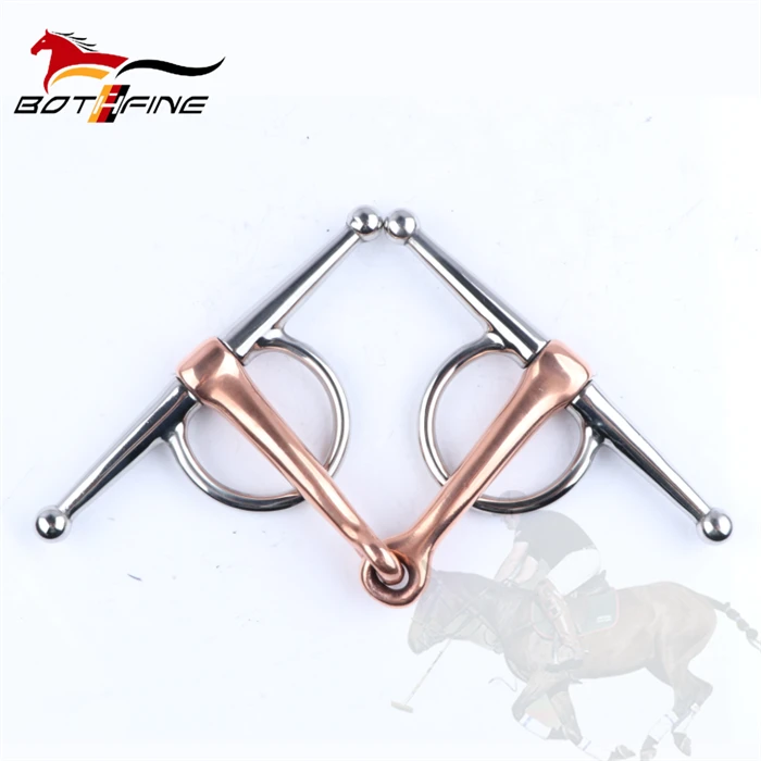 Full Cheek Copper Lozenge Snaffle bit custom